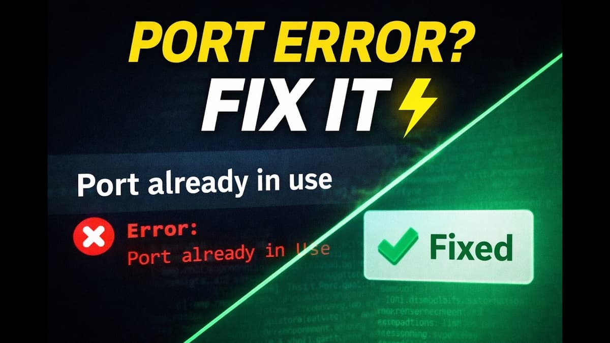Getting "port already in use" error?