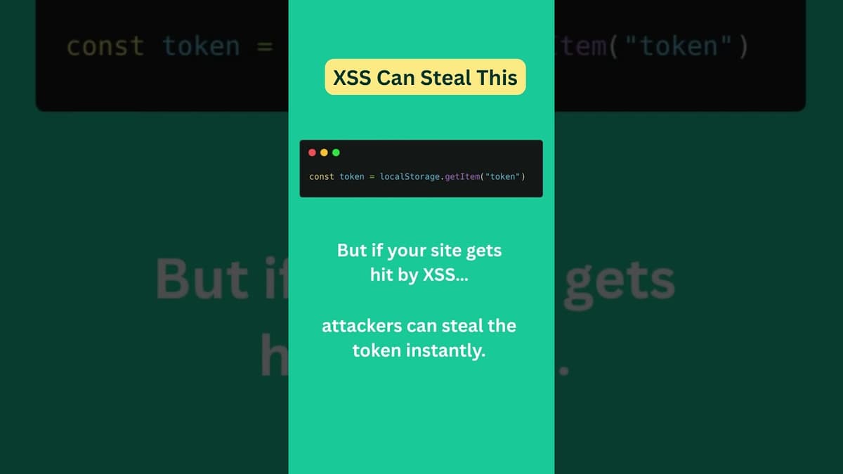 JWT Stored in localStorage? Big Mistake